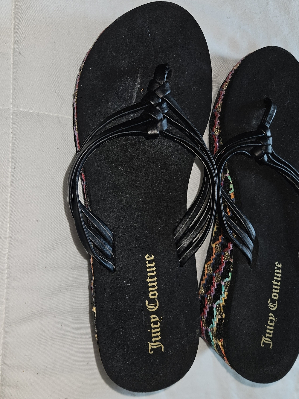 Juicy Couture Black Strappy Women’s Sandals